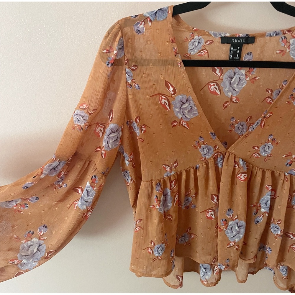 Sheer Floral Blouse
